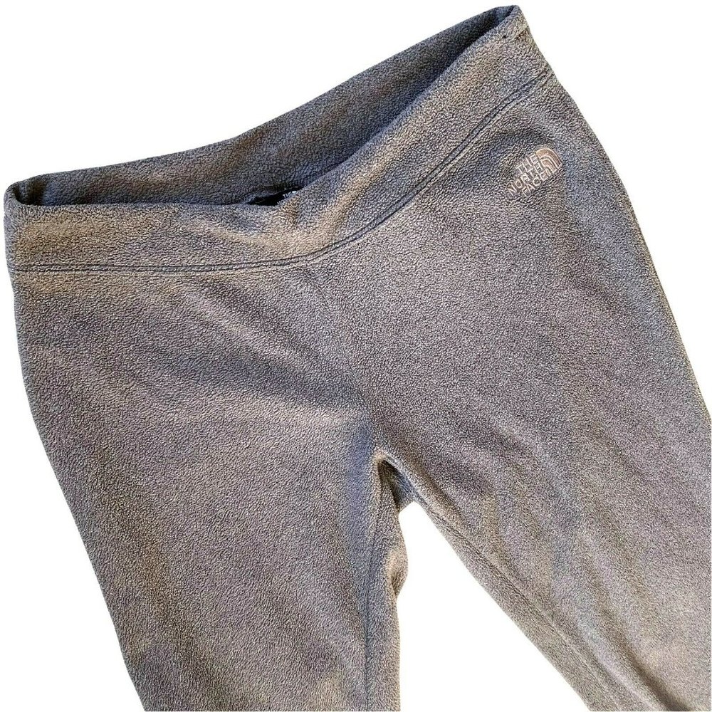 The North Face Fleece Sweat Pants Women's Size XS Gray Back Zip Straight Leg